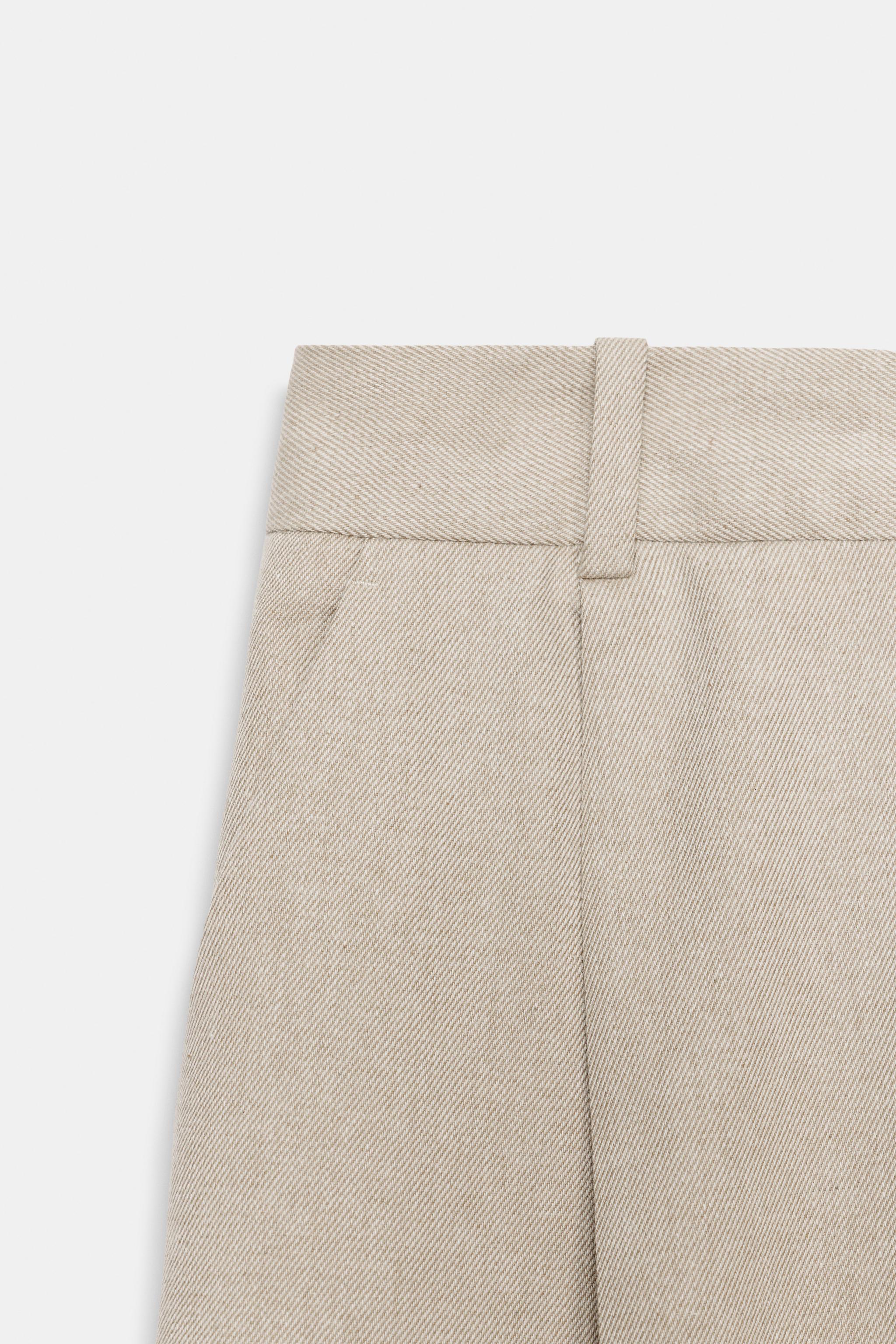 PANTALON DROIT À PINCES